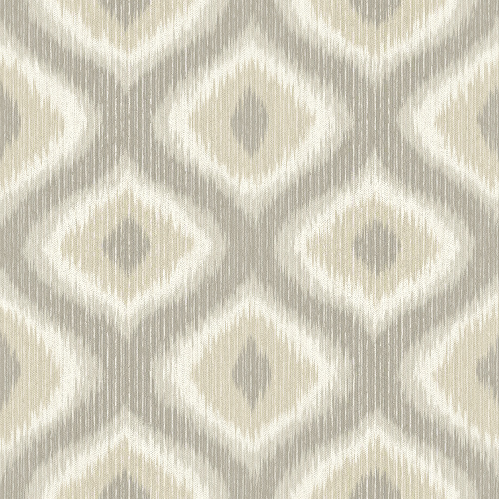 Abra Taupe Ogee Wallpaper by A-Street Prints Geometrie Covers about 56.4 square feet 20.5-in by 33-ft long roll Unpasted 20.5 - Fabric Carolina -