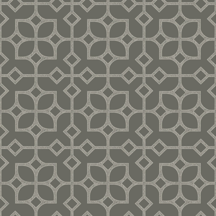 Maze Grey Tile Wallpaper by A-Street Prints Geometrie Covers about 56.4 square feet 20.5-in by 33-ft long roll Unpasted 6.83 - Fabric Carolina -