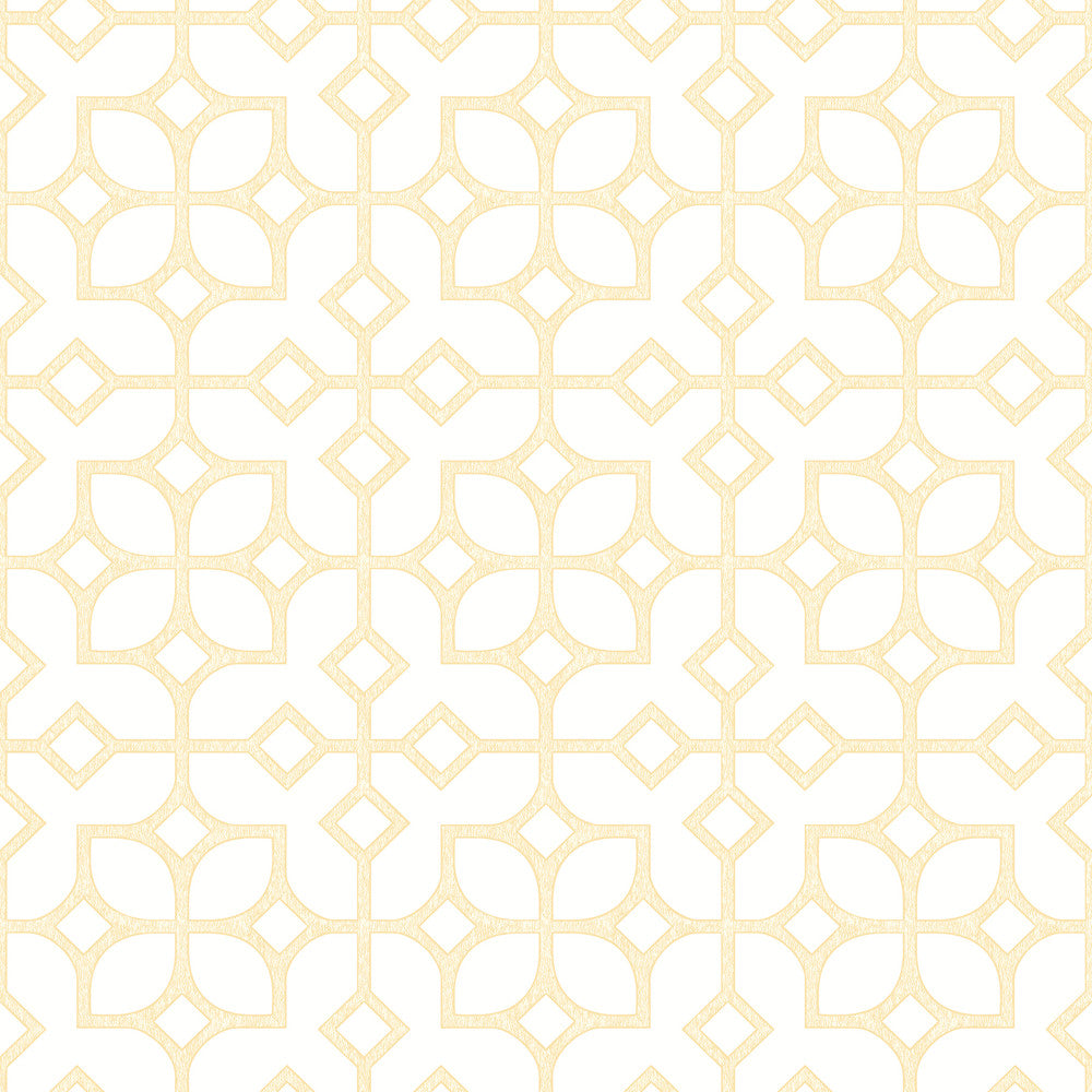 Maze Yellow Tile Wallpaper by A-Street Prints Geometrie Covers about 56.4 square feet 20.5-in by 33-ft long roll Unpasted 6.83 - Fabric Carolina -