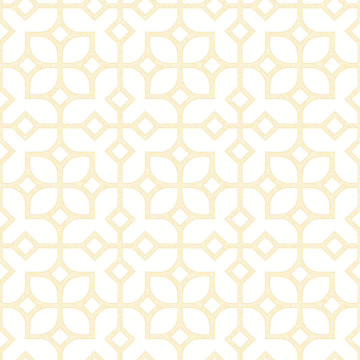 Maze Yellow Tile Wallpaper by A-Street Prints Geometrie Covers about 56.4 square feet 20.5-in by 33-ft long roll Unpasted 6.83 - Fabric Carolina -