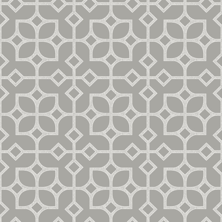 Maze Light Grey Tile Wallpaper by A-Street Prints Geometrie Covers about 56.4 square feet 20.5-in by 33-ft long roll Unpasted 6.83 - Fabric Carolina -