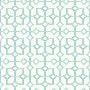 Maze Turquoise Tile Wallpaper by A-Street Prints