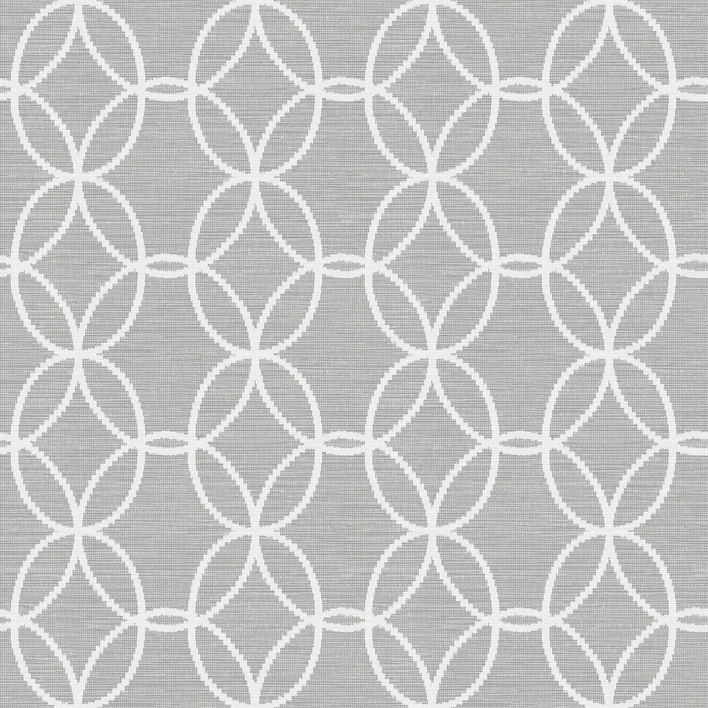 Network Grey Links Wallpaper by A-Street Prints Geometrie Covers about 56.4 square feet 20.5-in by 33-ft long roll Unpasted 20.5 - Fabric Carolina -