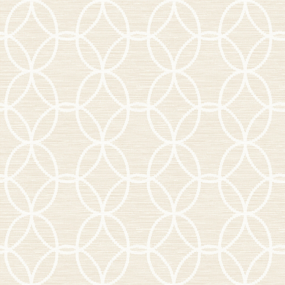 Network Beige Links Wallpaper by A-Street Prints Geometrie Covers about 56.4 square feet 20.5-in by 33-ft long roll Unpasted 20.5 - Fabric Carolina -