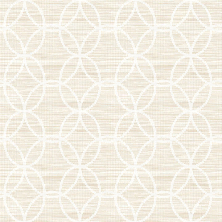 Network Beige Links Wallpaper by A-Street Prints Geometrie Covers about 56.4 square feet 20.5-in by 33-ft long roll Unpasted 20.5 - Fabric Carolina -