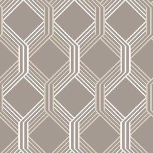 Linkage Brown Trellis Wallpaper by A-Street Prints