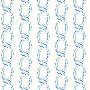 Helix Blue Stripe Wallpaper by A-Street Prints