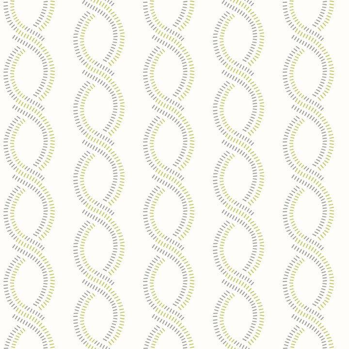Helix Green Stripe Wallpaper by A-Street Prints Geometrie Covers about 56.4 square feet 20.5-in by 33-ft long roll Unpasted 4.12 - Fabric Carolina -