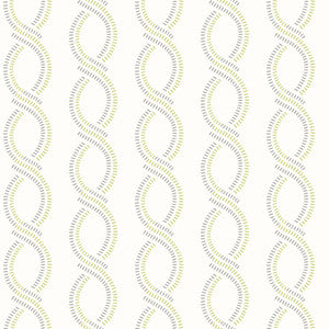 Helix Green Stripe Wallpaper by A-Street Prints