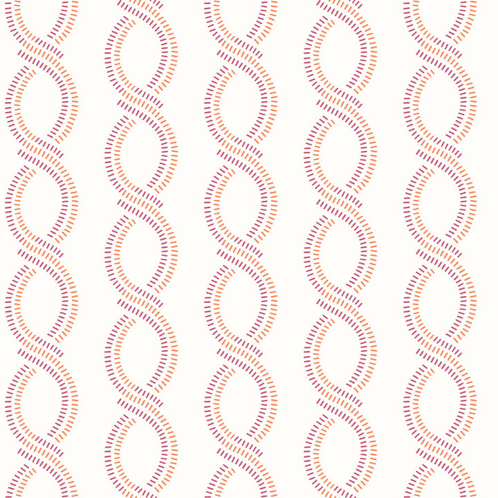 Helix Pink Stripe Wallpaper by A-Street Prints Geometrie Covers about 56.4 square feet 20.5-in by 33-ft long roll Unpasted 4.12 - Fabric Carolina -