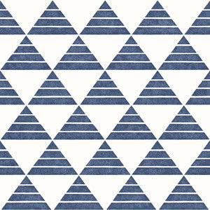 Summit Blue Triangle Wallpaper by A-Street Prints