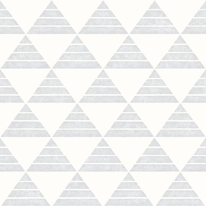 Summit Light Grey Triangle Wallpaper by A-Street Prints Geometrie Covers about 56.4 square feet 20.5-in by 33-ft long roll Unpasted 20.5 - Fabric Carolina -