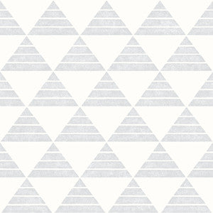 Summit Light Grey Triangle Wallpaper by A-Street Prints