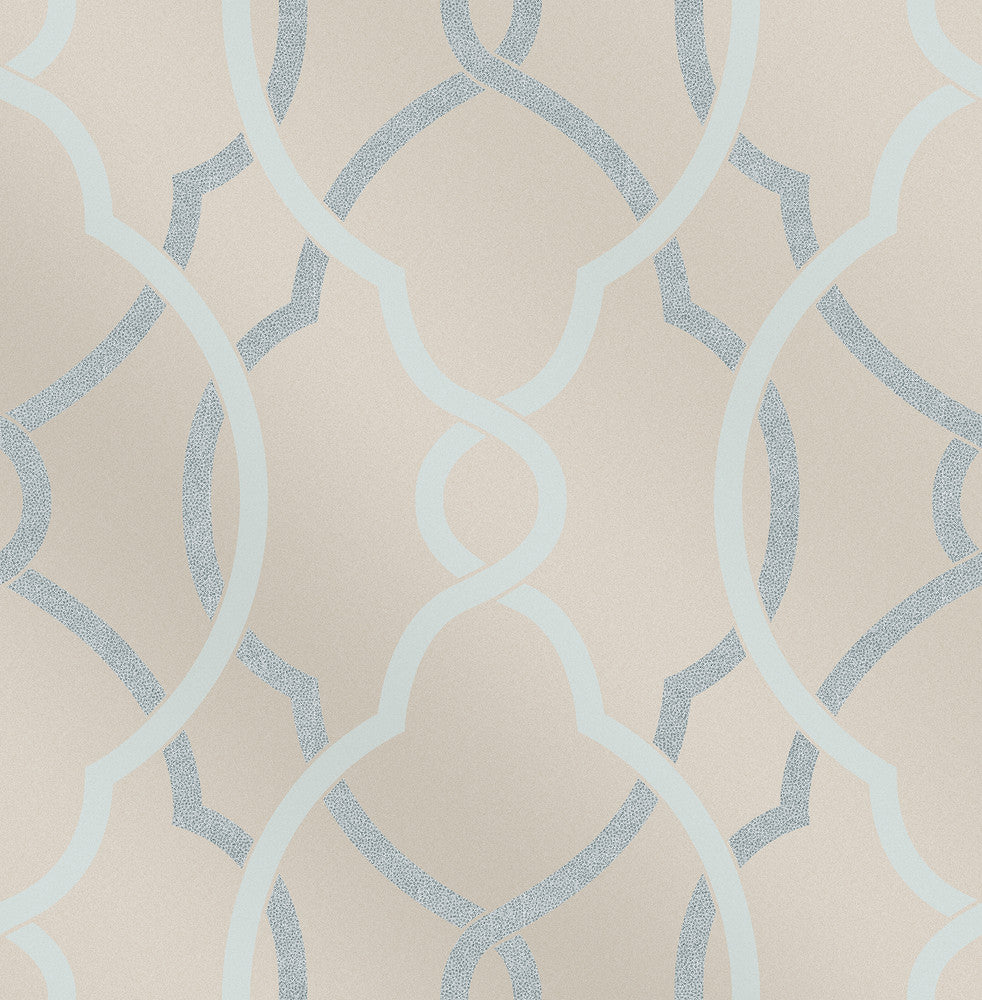 Sausalito Light Blue Beaded Lattice Wallpaper by A-Street Prints Geometrie Covers about 56.4 square feet 20.5-in by 33-ft long roll Unpasted 20.5 - Fabric Carolina -