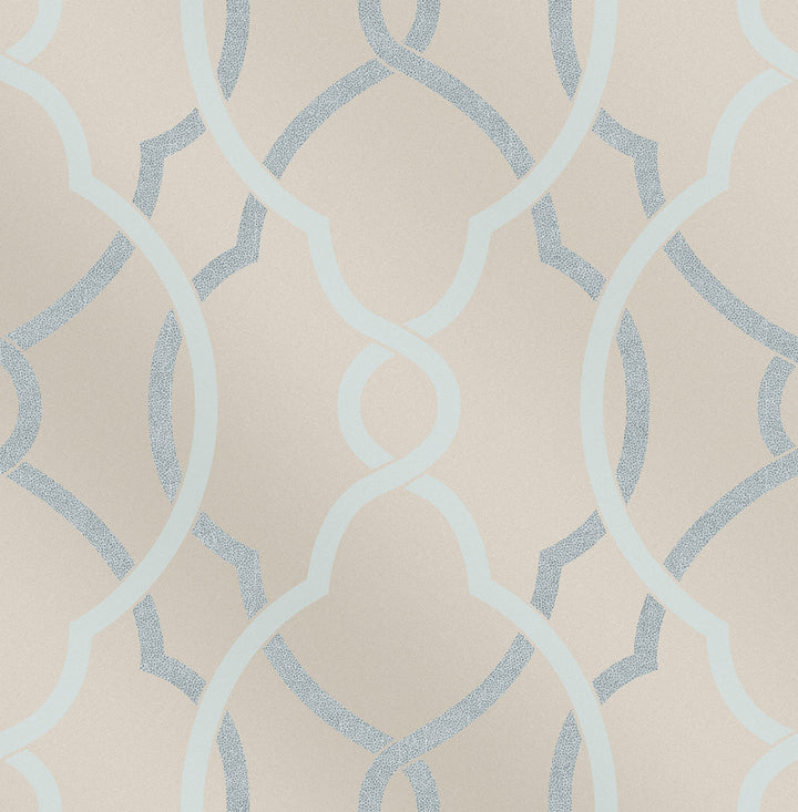 Sausalito Light Blue Beaded Lattice Wallpaper by A-Street Prints Geometrie Covers about 56.4 square feet 20.5-in by 33-ft long roll Unpasted 20.5 - Fabric Carolina -