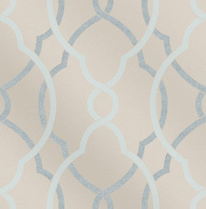 Sausalito Light Blue Beaded Lattice Wallpaper by A-Street Prints