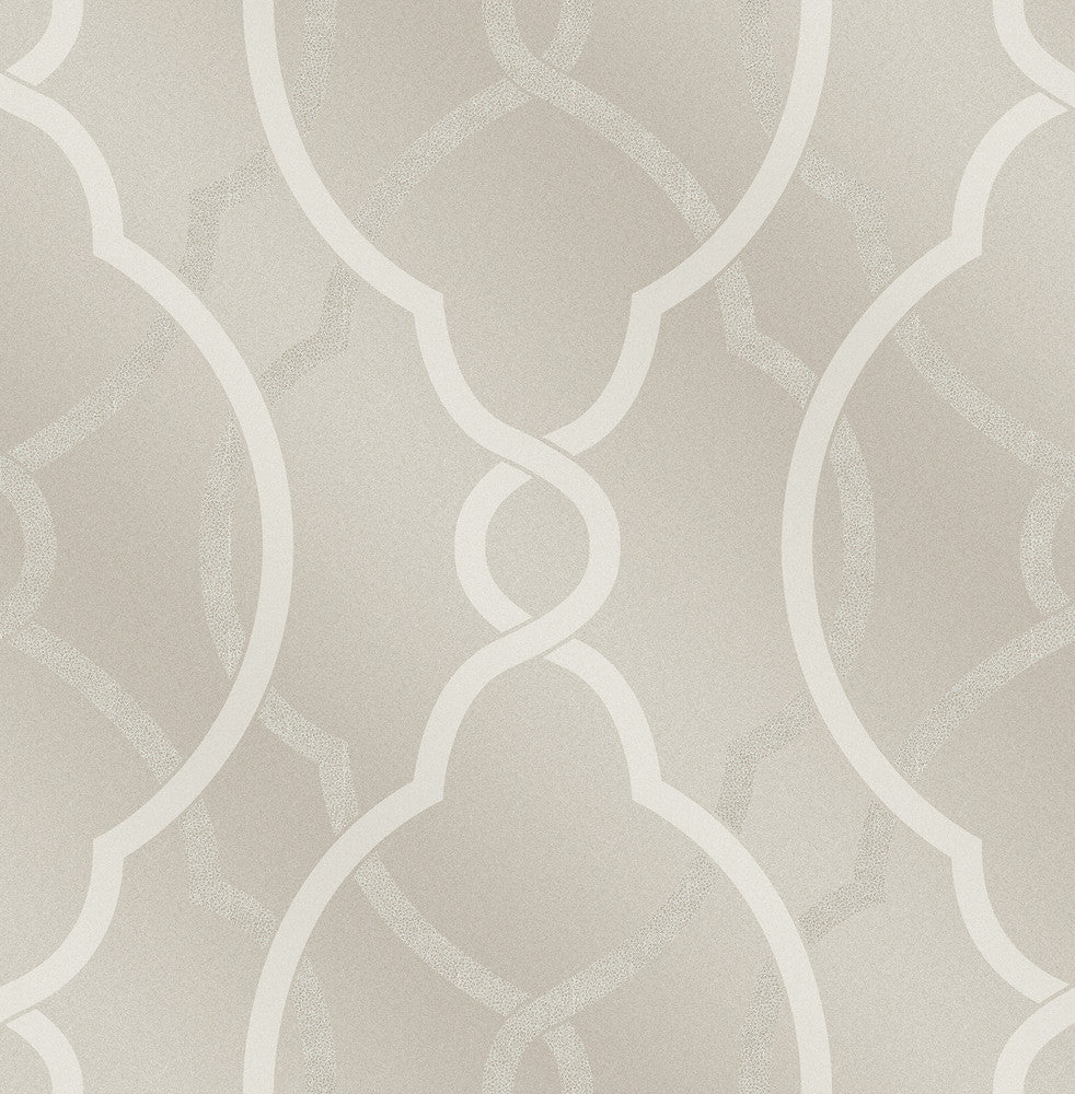 Sausalito Champagne Beaded Lattice Wallpaper by A-Street Prints Geometrie Covers about 56.4 square feet 20.5-in by 33-ft long roll Unpasted 21 - Fabric Carolina -