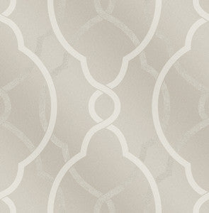 Sausalito Champagne Beaded Lattice Wallpaper by A-Street Prints