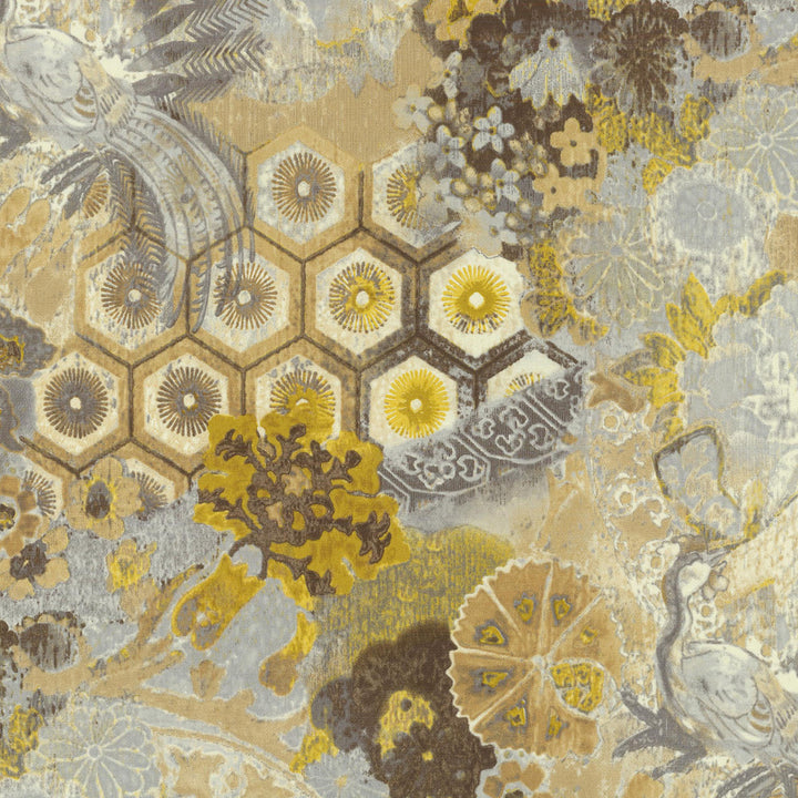 Windflower C Silver Cloud 270020 by Tracy Porter Fabric SOULFUL VOYAGER 100% Cotton PERU Wyzenbeek 42,000 Horizontal: 13.50" and Vertical: 25.25" 54" - Fabric Carolina -