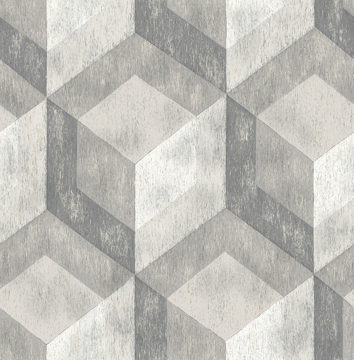 Ash Rustic Wood Tile Wallpaper by A-Street Prints Reclaimed Covers about 56.4 square feet 20.5-in by 33-ft long roll Unpasted 20.8 - Fabric Carolina -