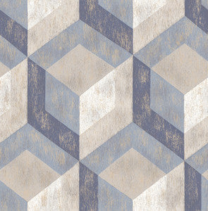Blue Rustic Wood Tile Wallpaper by A-Street Prints