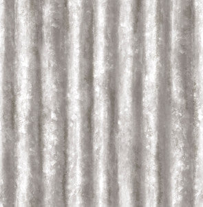 Silver Corrugated Metal Wallpaper by A-Street Prints