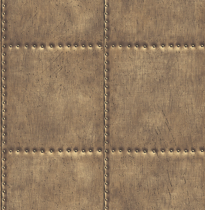Brass Sheet Metal Wallpaper by A-Street Prints Reclaimed Covers about 56.4 square feet 20.5-in by 33-ft long roll Unpasted 20.5 - Fabric Carolina -
