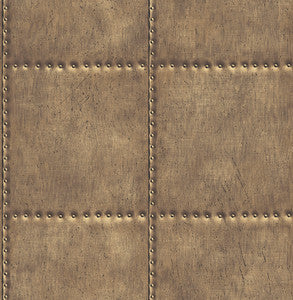 Brass Sheet Metal Wallpaper by A-Street Prints