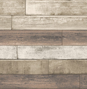 Rust Weathered Plank Wallpaper by A-Street Prints