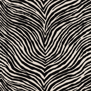 Zebra Black On Bone 2701760 by Schumacher Wallpaper