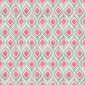 Plume Coral Ogee Wallpaper by A-Street Prints