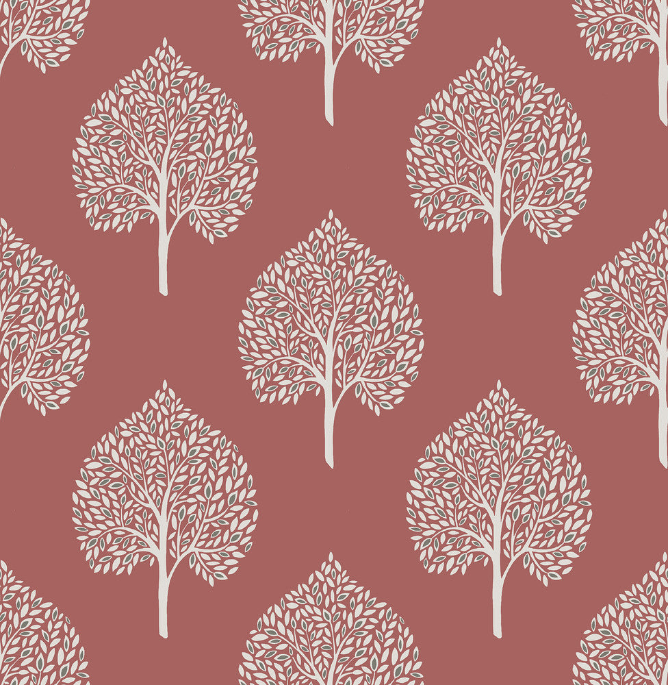 Grove Coral Tree Wallpaper by A-Street Prints Mirabelle Covers about 56.4 square feet 20.5-in by 33-ft long roll Unpasted 10.5 - Fabric Carolina -