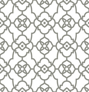 Atrium Grey Trellis Wallpaper by A-Street Prints