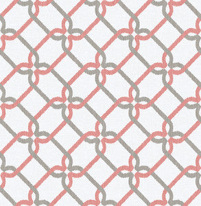 Palladian Coral Ogee Wallpaper by A-Street Prints