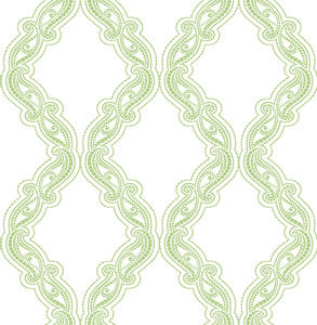 Harmony Green Ogee Wallpaper by A-Street Prints