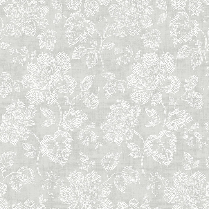 Tivoli Grey Dot Wallpaper by A-Street Prints Mirabelle Covers about 56.4 square feet 20.5-in by 33-ft long roll Unpasted 20.5 - Fabric Carolina -