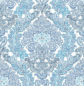 Fontaine Navy Damask Wallpaper by A-Street Prints