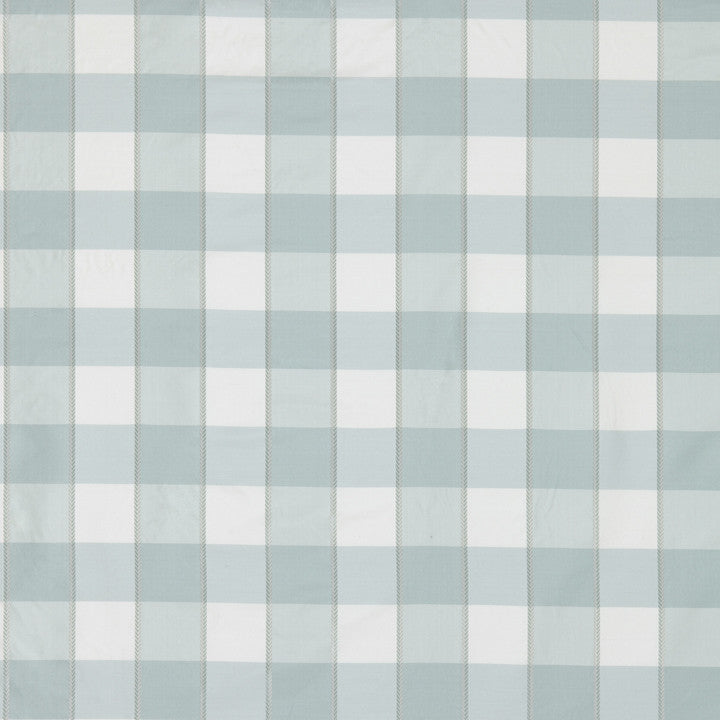 Chelsea Check Aquamarine 27024-004 by Scalamandre Fabric FALL 2015 100% Silk - Dry Clean Only V. 4, H. 4 3/8" 54" - Fabric Carolina -