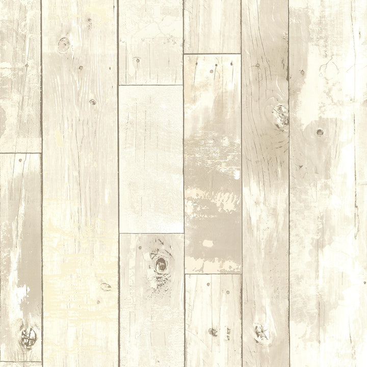 Ashwile Taupe Wood Wallpaper by Brewster For Your Bath III Covers about 56.4 square feet 20.5-in by 33-ft long roll Unpasted 21 - Fabric Carolina -