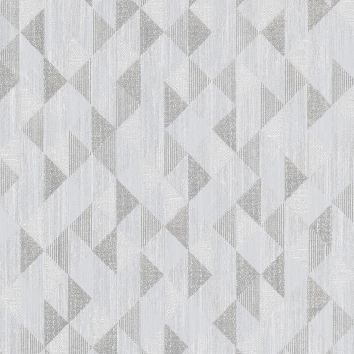 Ethan Silver Triangle Wallpaper by Brewster For Your Bath III Covers about 56.4 square feet 20.5-in by 33-ft long roll Unpasted 25.2 - Fabric Carolina -