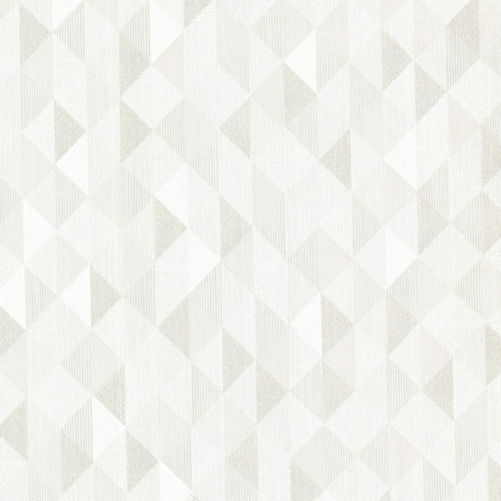 Ethan Pearl Triangle Wallpaper by Brewster For Your Bath III Covers about 56.4 square feet 20.5-in by 33-ft long roll Unpasted 25.2 - Fabric Carolina -