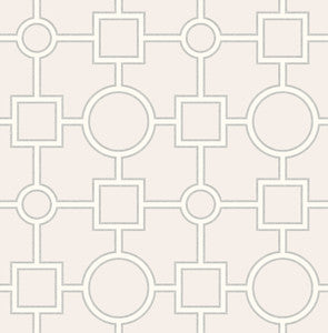 Matrix Light Grey Geometric Wallpaper by Brewster