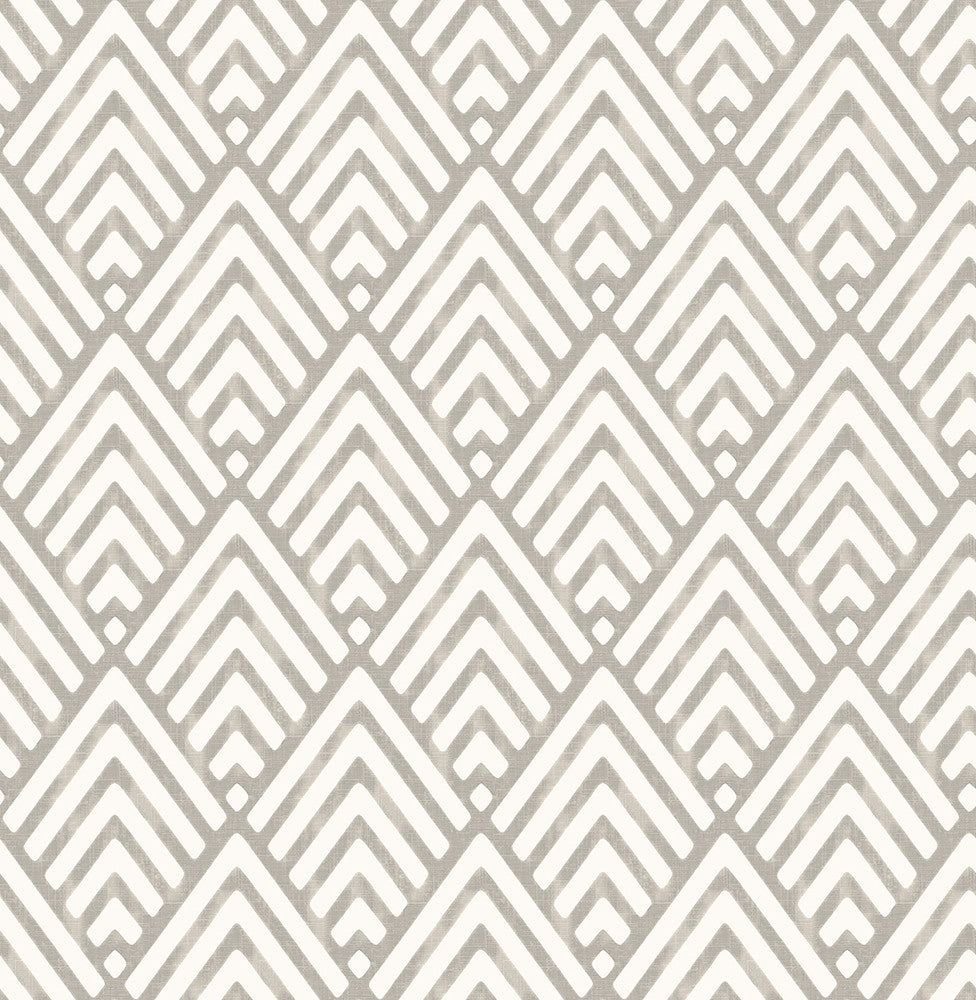 Vertex Taupe Diamond Geometric Wallpaper by Brewster For Your Bath III Covers about 56.4 square feet 20.5-in by 33-ft long roll Unpasted 7.1 - Fabric Carolina -