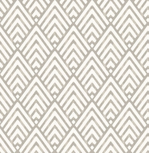 Vertex Taupe Diamond Geometric Wallpaper by Brewster