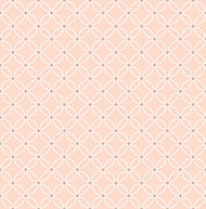 Kinetic Salmon Geometric Floral Wallpaper by Brewster