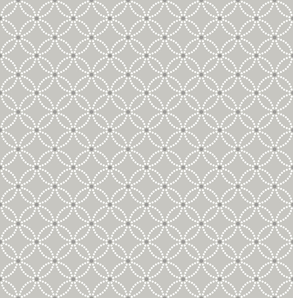 Kinetic Grey Geometric Floral Wallpaper by Brewster For Your Bath III Covers about 56.4 square feet 20.5-in by 33-ft long roll Unpasted 5.2 - Fabric Carolina -
