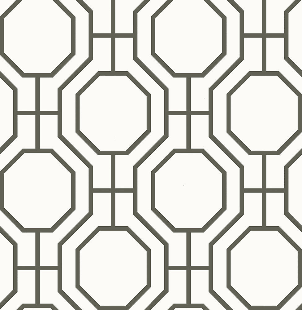 Circuit Black Modern Ironwork Wallpaper by Brewster For Your Bath III Covers about 56.4 square feet 20.5-in by 33-ft long roll Unpasted 10.43 - Fabric Carolina -