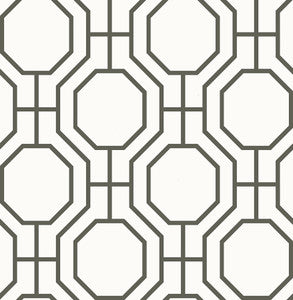 Circuit Black Modern Ironwork Wallpaper by Brewster