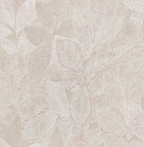 Niabi Pink Leaves Wallpaper by Brewster
