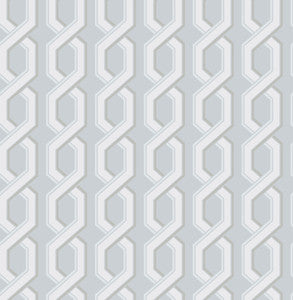 Twist Blue Geometric Wallpaper by Brewster
